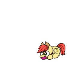 Size: 1200x1200 | Tagged: safe, artist:sugar morning, part of a set, bright mac, earth pony, pony, g4, animated, brightabetes, cute, gif, happy, hat, jumping, leaping, loop, male, simple background, solo, stallion, sugar morning's jumping ponies, transparent background