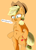 Size: 1000x1400 | Tagged: safe, artist:diamondgreenanimat0, applejack, earth pony, semi-anthro, g4, arm hooves, food, hips, orange, sexy, sweet apple acres