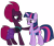 Size: 12012x10137 | Tagged: safe, alternate version, artist:ejlightning007arts, tempest shadow, twilight sparkle, alicorn, pony, unicorn, g4, base used, bikini, broken horn, clothes, equestria girls outfit, eye scar, female, hoof on shoulder, horn, lesbian, mare, sarong, scar, ship:tempestlight, shipping, simple background, smiling, swimsuit, transparent background, twilight sparkle (alicorn), vector