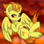 Size: 2964x2965 | Tagged: safe, artist:gleamydreams, spitfire, pegasus, pony, g4, blurry background, crossed arms, crossed legs, female, full body, grin, high res, hooves, looking at you, mare, partially open wings, shading, signature, simple background, smiling, smiling at you, smirk, solo, spread wings, wings