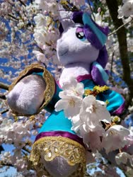 Size: 1536x2048 | Tagged: safe, artist:lumithekirin, starlight glimmer, pony, unicorn, g4, cherry blossoms, clothes, female, flower, flower blossom, irl, photo, plushie, robe, solo