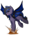 Size: 1123x1344 | Tagged: safe, artist:noxi1_48, oc, oc only, oc:kuro, alicorn, bat pony, bat pony alicorn, pony, alicorn oc, bat pony oc, bat wings, broken horn, cheek fluff, chest fluff, ear fluff, happy, horn, jumping, mud, simple background, solo, splash, transparent background, wings