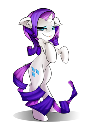Size: 3000x4243 | Tagged: safe, artist:franticlava, rarity, pony, unicorn, g4, :p, bipedal, cute, ear fluff, female, high res, leg fluff, looking at you, mare, raribetes, simple background, solo, tongue out, transparent background