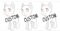 Size: 1000x516 | Tagged: safe, artist:ad-opt, oc, oc only, earth pony, pony, adoptable, advertisement, base, commission, earth pony oc, example, gray background, obtrusive watermark, simple background, smiling, watermark
