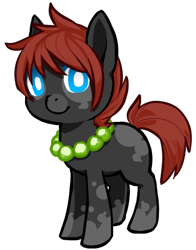 Size: 383x488 | Tagged: safe, artist:ad-opt, oc, oc only, earth pony, pony, coat markings, earth pony oc, jewelry, necklace, pearl necklace, simple background, socks (coat markings), transparent background