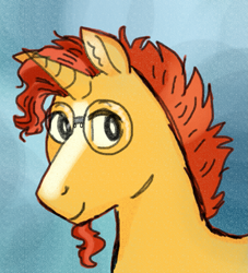 Size: 1315x1446 | Tagged: safe, artist:69beas, sunburst, pony, unicorn, g4, digital art, glasses, male, solo, stallion