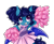 Size: 1226x1000 | Tagged: safe, artist:loyaldis, oc, oc only, oc:eclipsia, bat pony, pony, adorable face, bat pony oc, bat wings, cheering, cheerleader, cute, excited, happy, pom pom, simple background, solo, stars, transparent background, wings