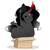 Size: 1000x1000 | Tagged: safe, artist:evehly, king sombra, pony, unicorn, g4, behaving like a cat, box, cardboard box, chipped horn, cute, ear fluff, horn, if i fits i sits, male, pony in a box, simple background, solo, sombradorable, stallion, white background