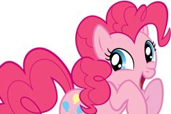 Size: 2999x1999 | Tagged: safe, artist:muffinname, pinkie pie, earth pony, pony, friendship is magic, g4, cute, diapinkes, female, happy, mare, open mouth, simple background, singing, smiling, solo, transparent background, vector
