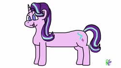 Size: 1366x768 | Tagged: safe, artist:raulixevergreen, starlight glimmer, pony, unicorn, g4, female, long glimmer, long pony, meme, solo, tongue out