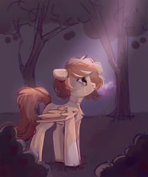 Size: 1675x2000 | Tagged: safe, artist:raily, pegasus, pony, crying, sad, solo, tree