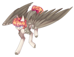 Size: 1920x1486 | Tagged: safe, artist:honeybbear, oc, oc only, oc:nathan, pegasus, pony, ear piercing, earring, jewelry, male, pale belly, piercing, simple background, solo, stallion, tongue out, transparent background