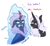 Size: 1050x960 | Tagged: safe, artist:redxbacon, oc, oc only, oc:frostfire (ender), oc:pyre light, kirin, pony, unicorn, bondage, cold, dialogue, encasement, female, freezing, frozen, horn, ice, kirin oc, simple background, text, unicorn oc, unimpressed, white background