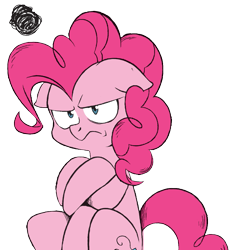 Size: 991x1062 | Tagged: safe, color edit, edit, seven seas, pinkie pie, earth pony, pony, g4, my little pony: the manga, my little pony: the manga volume 2, colored, female, mare, simple background, solo, transparent background