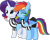 Size: 1003x796 | Tagged: safe, artist:cyanlightning (private commission), rainbow dash, rarity, pegasus, pony, unicorn, g4, blowing whistle, buckball, clothes, commission, cute, dashabetes, duo, duo female, female, friendshipping, mare, mascara, mouth hold, one eye closed, puffy cheeks, rainblow dash, rainbow dashs coaching whistle, raribetes, referee, referee rainbow dash, referee rarity, referee shirt, simple background, skirt, that pony sure does love whistles, transparent background, vector, whistle, whistle necklace
