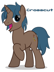 Size: 820x1080 | Tagged: safe, artist:thunder-blur, oc, oc only, oc:crosscut, pony, unicorn, simple background, solo, transparent background