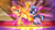 Size: 3840x2160 | Tagged: safe, artist:laszlvfx, artist:xebck, edit, starlight glimmer, sunset shimmer, alicorn, pony, unicorn, g4, armor, clothes, dress, high res, wallpaper, wallpaper edit