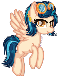 Size: 749x976 | Tagged: safe, artist:fantarianna, indigo zap, pegasus, pony, equestria girls, g4, my little pony equestria girls: friendship games, equestria girls ponified, female, goggles, looking at you, mare, ponified, simple background, solo, transparent background