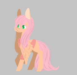 Size: 629x616 | Tagged: safe, artist:trainerfairy, fluttershy, pegasus, pony, g4, alternate design, clothes, female, solo, sweater