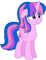 Size: 6312x8231 | Tagged: safe, artist:ejlightning007arts, oc, oc only, oc:hsu amity, alicorn, pony, alicorn oc, cute, female, floppy ears, horn, mare, not twilight sparkle, simple background, smiling, solo, transparent background, vector, wings