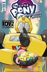 Size: 1054x1600 | Tagged: safe, idw, fluttershy, pegasus, pony, g4, bumblebee (transformers), cardboard, clash of hasbro's titans, clothes, costume, cute, idw is trying to murder us, shyabetes, sleeping, socks, transformers