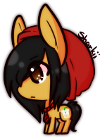 Size: 142x196 | Tagged: safe, artist:14th-crown, oc, oc only, oc:mocha ice, earth pony, pony, chibi, earth pony oc, female, hat, mare, necktie, simple background, solo, transparent background