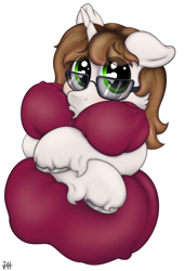 Size: 3259x4752 | Tagged: safe, artist:tai kai, oc, oc only, oc:tai, pony, unicorn, cuddling, floppy ears, glasses, heart eyes, hug, looking at you, male, pillow, pillow hug, simple background, snuggles?, snuggling, solo, stallion, transparent background, unshorn fetlocks, wingding eyes