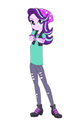 Size: 485x726 | Tagged: safe, edit, starlight glimmer, human, equestria girls, g4, beanie, crossed arms, female, hat, long glimmer, meme, smiling, solo