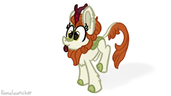 Size: 3840x2160 | Tagged: safe, artist:llamalauncher, autumn blaze, kirin, g4, female, high res, solo, tongue out