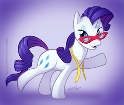 Size: 749x633 | Tagged: safe, artist:redadillio, rarity, pony, unicorn, g4, cutie mark, digital art, female, glasses, horn, mare, simple background, solo