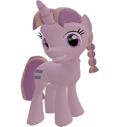 Size: 676x720 | Tagged: safe, artist:topsangtheman, bacon braids, pony, unicorn, g4, the cutie map, 3d, equal cutie mark, female, looking at you, simple background, solo, source filmmaker, transparent background