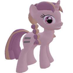 Size: 723x720 | Tagged: safe, artist:topsangtheman, bacon braids, pony, unicorn, g4, the cutie map, 3d, equal cutie mark, female, simple background, solo, source filmmaker, transparent background