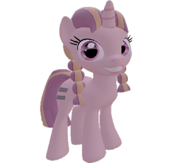 Size: 755x720 | Tagged: safe, artist:topsangtheman, bacon braids, pony, unicorn, g4, the cutie map, 3d, equal cutie mark, female, simple background, solo, source filmmaker, transparent background