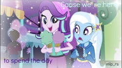 Size: 739x415 | Tagged: safe, edit, edited screencap, screencap, big macintosh, starlight glimmer, trixie, equestria girls, g4, perfect day for fun, female, male