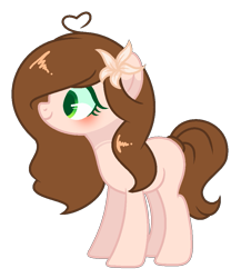 Size: 867x999 | Tagged: safe, artist:poppyglowest, oc, oc only, oc:lilly glowest, earth pony, pony, female, flower, flower in hair, mare, simple background, solo, transparent background
