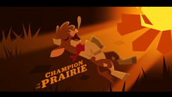 Size: 1280x720 | Tagged: safe, screencap, arizona (tfh), cow, them's fightin' herds, arizonadorable, community related, cute, female, on back, open mouth, solo