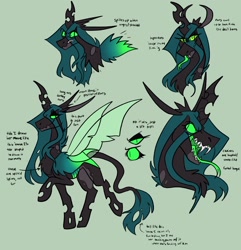 Size: 1603x1665 | Tagged: safe, artist:rockin_candies, queen chrysalis, changeling, changeling queen, pony, g4, fangs, female, forked tongue, redesign, solo