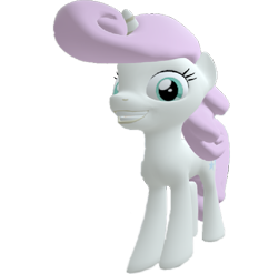 Size: 729x720 | Tagged: safe, artist:topsangtheman, twinkleshine, pony, unicorn, g4, 3d, female, grin, looking at you, simple background, smiling, solo, source filmmaker, transparent background