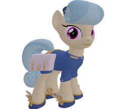 Size: 835x720 | Tagged: safe, artist:topsangtheman, golden hooves (g4), earth pony, pony, g4, 3d, female, looking at you, simple background, solo, source filmmaker, transparent background