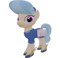 Size: 800x768 | Tagged: safe, artist:topsangtheman, golden hooves (g4), earth pony, pony, g4, 3d, female, looking at you, simple background, solo, source filmmaker, transparent background