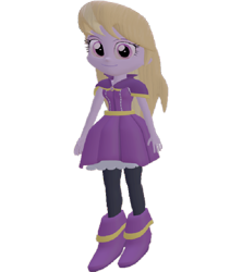 Size: 638x720 | Tagged: safe, artist:topsangtheman, lavender lace, equestria girls, g4, 3d, female, looking at you, simple background, solo, source filmmaker, transparent background
