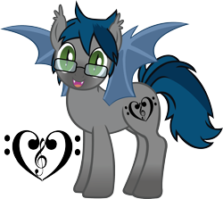 Size: 1836x1640 | Tagged: safe, artist:flashquatsch, oc, oc only, oc:perilune, bat pony, pony, glasses, simple background, solo, transparent background, vector