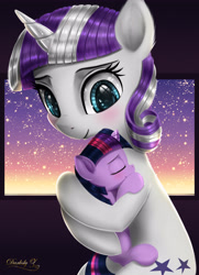 Size: 3250x4500 | Tagged: safe, artist:darksly, twilight sparkle, twilight velvet, pony, unicorn, g4, blushing, cute, duo, eyes closed, female, filly, filly twilight sparkle, high res, mare, mother and child, mother and daughter, signature, sweet dreams fuel, unicorn twilight, younger