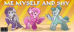 Size: 1280x570 | Tagged: safe, artist:cadetredshirt, fluttershy, pegasus, pony, comic:me myself and shy, g4, alternate hairstyle, alternate timeline, applying makeup, checklist, comic, fedora, fluttergoth, glasses, hat, hipstershy, makeup, severeshy, triality, wing hands, wings