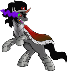 Size: 2690x2846 | Tagged: safe, artist:riverfox237, king sombra, pony, g4, commissioner:reversalmushroom, high res, male, simple background, solo, transparent background