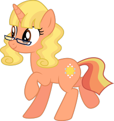Size: 4000x4255 | Tagged: safe, artist:melisareb, oc, oc only, oc:succulant holp, pony, unicorn, absurd resolution, base used, female, glasses, inkscape, mare, raised hoof, simple background, solo, transparent background, vector