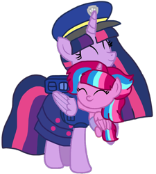 Size: 972x1080 | Tagged: safe, artist:徐詩珮, twilight sparkle, oc, oc:bubble sparkle, alicorn, pony, bubbleverse, series:sprglitemplight diary, series:sprglitemplight life jacket days, series:springshadowdrops diary, series:springshadowdrops life jacket days, g4, alternate universe, baby, baby pony, base used, chase (paw patrol), clothes, female, magical lesbian spawn, magical threesome spawn, mother and child, mother and daughter, multiple parents, next generation, offspring, parent:glitter drops, parent:spring rain, parent:tempest shadow, parent:twilight sparkle, parents:glittershadow, parents:sprglitemplight, parents:springdrops, parents:springshadow, parents:springshadowdrops, paw patrol, simple background, transparent background, twilight sparkle (alicorn)