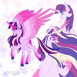 Size: 2000x2000 | Tagged: safe, artist:creeate97, twilight sparkle, alicorn, pony, g4, my little pony: friendship is magic, the last problem, alternate design, curved horn, female, high res, horn, jewelry, mare, older, older twilight, older twilight sparkle (alicorn), princess twilight 2.0, regalia, solo, twilight sparkle (alicorn)