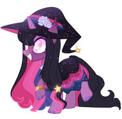 Size: 2816x2733 | Tagged: oc name needed, safe, artist:mint-light, artist:sugaryicecreammlp, oc, oc only, pony, unicorn, female, hat, high res, mare, simple background, solo, transparent background, witch hat