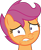 Size: 2413x2969 | Tagged: safe, artist:phucknuckl, scootaloo, pegasus, pony, g4, my little pony: friendship is magic, the last crusade, .svg available, female, filly, high res, lip bite, looking at you, reaction image, scared, simple background, solo, transparent background, uh oh, vector